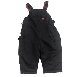 Toddler Black Snow Bibs Size 18 Months